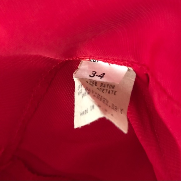 Dawn Joy 80’s Style Vintage 2pc Red Top & Skirt - Picture 7 of 9